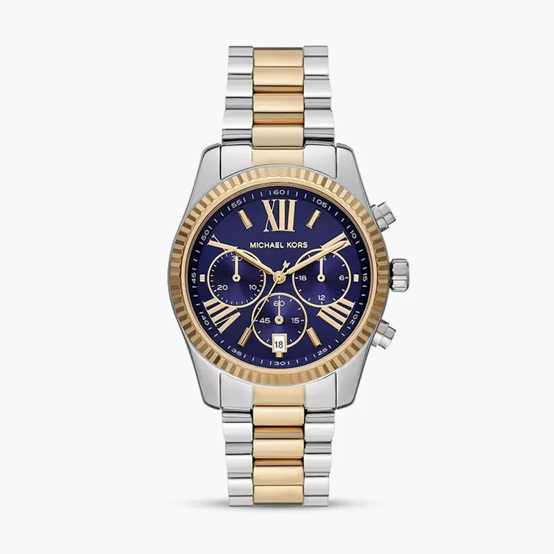 Michael Kors Lexington Chronograph Blue Dial Ladies Watch | MK7218